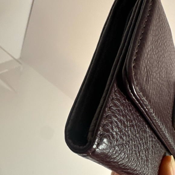 Marc by Marc Jacobs Classic Q Trifold Burgandy Pebbled Leather Long Wallet - Picture 7 of 12